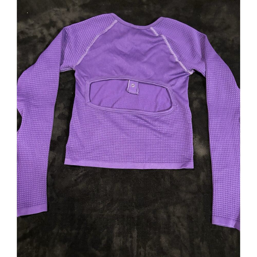 Free People Movement Top Womens M/L Long Sleeve Waffle Henley Pullover - Picture 4 of 4